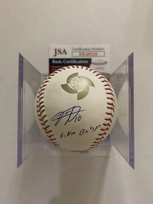 YULIESKI YULI GURRIEL Signed 2013 WORLD BASEBALL CLASSIC Baseball JSA ASTRO CUBA - Image 1 of 4