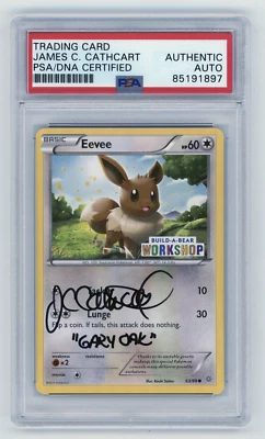 First Ever Signed James Carter Cathcart Eevee Build-A-Bear Promo 63/98 - Image 1 of 2