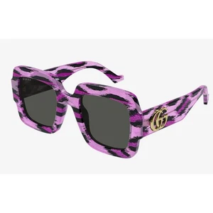 RETAIL $545 Gucci Oversized Purple Leopard Sunglasses*NEW in case*COA card cloth - Picture 1 of 6