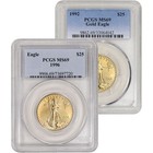 AMERICAN GOLD EAGLE 1/2 OZ $25   PCGS MS69 RANDOM DATE AND LABEL