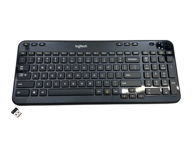 Logitech K360 Wireless Keyboard 820-004554 With USB Dongle Receiver Works - Image 1 of 4