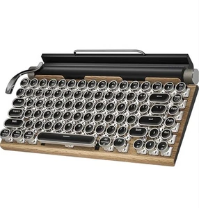 Taiahiro Retro Schreibmaschine kabellose mechanische Tastatur Hotswap blaue Schalter - Bild 1 von 8