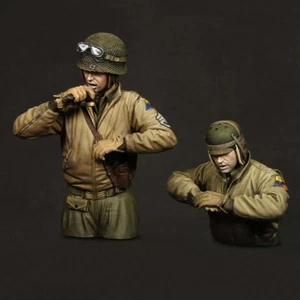 Kit Modelo Resina 1/16 Segunda Guerra Mundial EE. UU. Tanque Crew Medio Cuerpo 2 Figuras Sin Montar Sin Pintar - Imagen 1 de 3