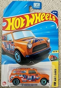 Hot Wheels '67 Austin Mini Van Orange  - Picture 1 of 2
