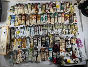 Vintage Künstler Ölgemälde Konvolut 96 Tuben - Bocour, Grumbacher, L&B, Talens RAR - Bild 1 von 24