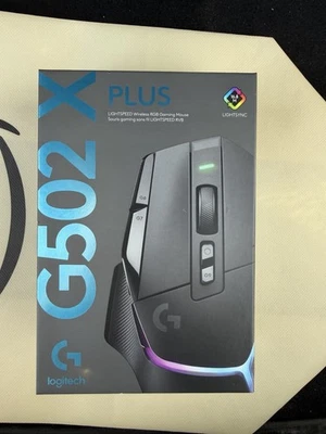 Logitech G502 X PLUS Wireless Gaming Computer PC Mouse - Black Sealed - Image 1 of 3