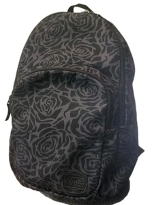 Vans Off The Wall Schooling Black Rose Laptop Backpack 2 Pocket - Picture 1 of 11