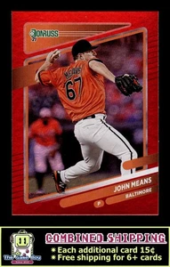 Donruss Holo Red #129 2021 John Means Baltimore Orioles - Imagen 1 de 2