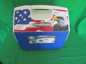 Vintage Igloo Playmate Elite 16 Qt Cooler American Flag Bald Eagle Made in USA - Picture 1 of 9