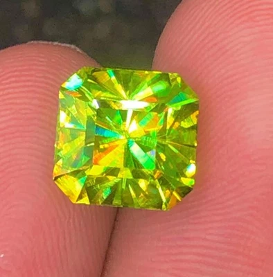 4.42 Ct Natural Full Fire Sphene Titanite Asscher Cut Gemstone For Jewellery - Image 1 of 4
