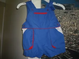 Overalls shorts-Vintage-18 month-blue--blue-Taiwan-cotton blend-one owner- Dreft - Picture 1 of 3
