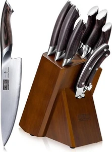8-Piece Kitchen Knife Set Japanese Steel Professional Ultra Sharp Chef Knife Set - Picture 1 of 7