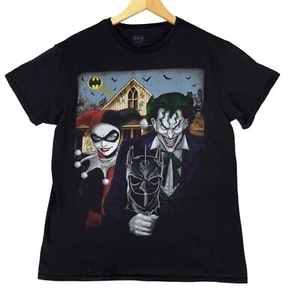 Batman Black Harley Quinn Joker Villain American Gothic Graphic T-Shirt Size M - Picture 1 of 5
