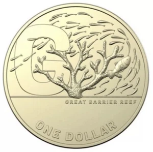 Australian 2021 One Dollar $1 UNC - Great Aussie Coin Hunt 2 - G - BARRIER REEF - Picture 1 of 2