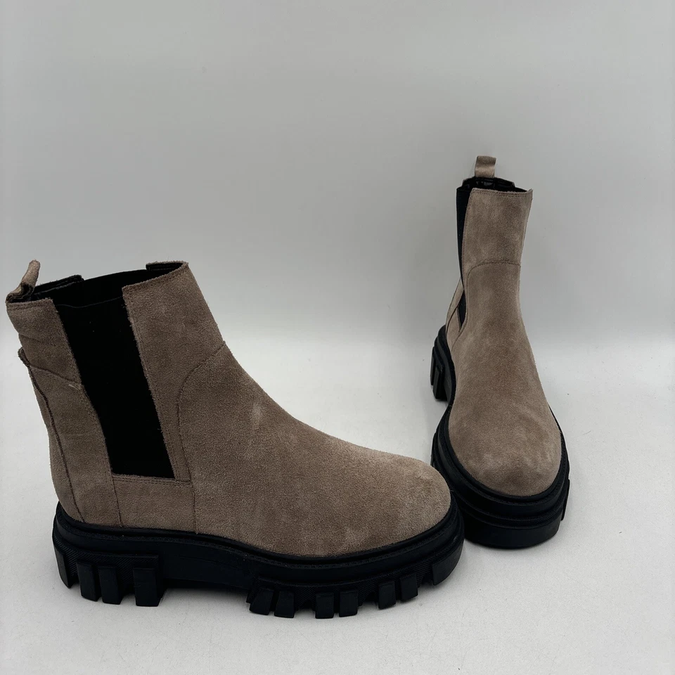 Marc Fisher MERON Light Natural Suede Lugsole Ankle Boots Women’s Size 7.5M - Image 1 of 4