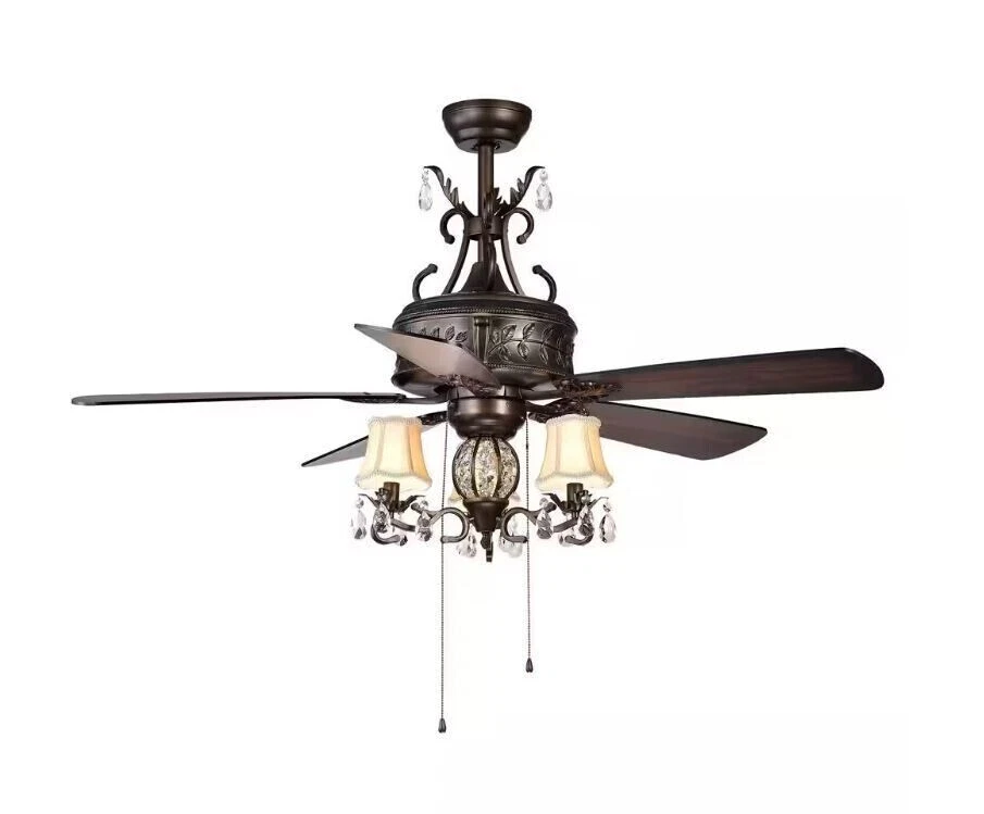 NEW Warehouse of Tiffany 52" Indoor Bronze Finish Ceiling Fan & Light CFL8211AB - Image 1 of 4