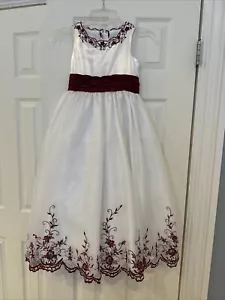 Party Princess Bridesmaid Wedding Flower Girl Dress Gown - Picture 1 of 8