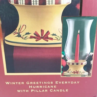 Manipulador de velas Lenox Winter Greetings Hurricane Foto 1 de 4