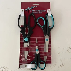 Maxam Combination Scissor Set Of 3 Kitchen Shears ABS Handles 3pc - Picture 1 of 6