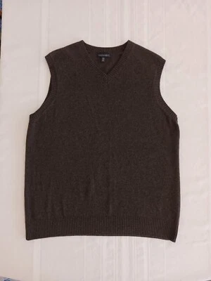 Мужской сверхтонкий шерстяной коричневый жилет Banana Republic размер XL Academia Preppy - Изображение 1 из 4