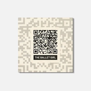 Das Ballettmädchen QR-Code 4"" x 4"" quadratischer Holzuntersetzer - Bild 1 von 3