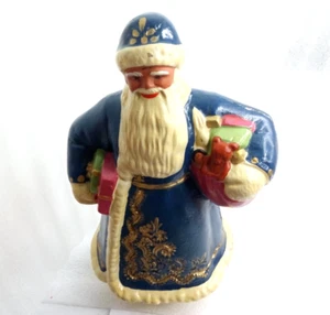 Seltene alte Vintage gepresste Sägemehl Weihnachtsschmuck Tannenbaum Figur Weihnachtsmann - Bild 1 von 20