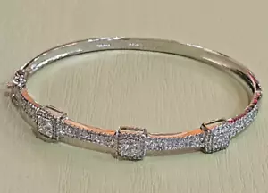5.00CT Rund Künstlicher Diamant Damen Armreif Armband 14K Weißgold Finish - Bild 1 von 13