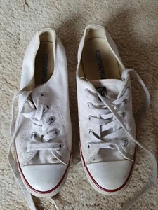 Converse White Sneakers Size Eur 38 Preowned - Picture 1 of 7