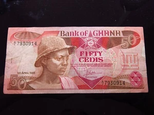 Billete Mundial Ghana 50 Cedis 1983 0914h90 P25 - Imagen 1 de 2
