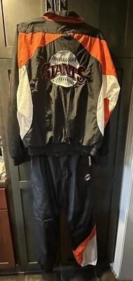 VTG SAN FRANCISCO GIANTS STARTER JACKET L & PANTS M 67879 WINDBREAK BASEBALL MLB - Image 1 of 4
