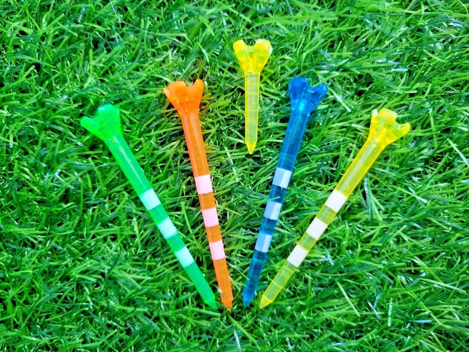 Maxfli Low Resistence Golf Tees Multi Color - 3 1/4'' & 1 1/2'' - Five (5) Pack