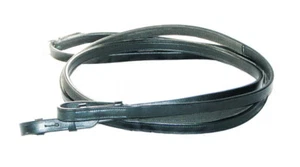 FSS Dressage Reins Leather Half Lined Inside Rubber Grip DRAFT XFS FULL COB PONY - Picture 1 of 3