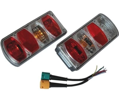 Rückleuchten-Set für Anhänger Fahrradträger  Wohnmobil inkl. Bajonettstecker - Bild 1 von 4