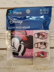 Disney Face Masks Washable Reusable Cloth Kids Face Cover Mask 3 PACK - Picture 1 of 3