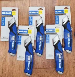 (5) Kobalt 3-Blade Quick Open Retractable Utility Knives FIVE PCS QUICK SALE - Picture 1 of 2
