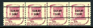 USA 1975 New Drum 7.9¢ Coil Strip of 4 Scott #1615va Dull Gum MNH Q637 - Bild 1 von 6