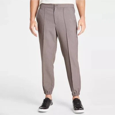 Pantalones de chándal Alfani gris topo informales dobladillo elástico calce regular para hombre talla XXL Foto 1 de 4