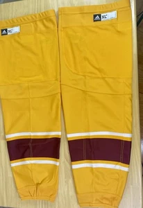 Adidas ASU Ice Hockey Gold/Burgundy Sleeve Set Pair 2 Team Issue Socks, Men’s XL - Imagen 1 de 6