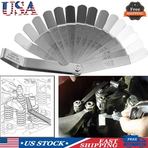 16pcs/Set Universal SAE & Metric Offset Valve Feeler Thickness Gauge Blade Tools - Picture 1 of 10