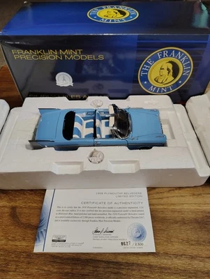 Franklin Mint 1958 Plymouth Belvedere Limited Edition 1:24 Diecast - Image 1 of 4