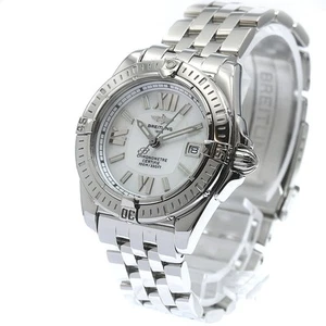 BREITLING A71356 Galactic 32 Quartz Ladies Wristwatches White shell Stainless - Picture 1 of 6