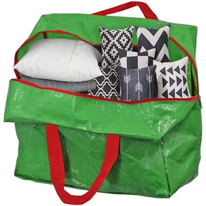 Large Storage Bag Zipped Duvet Bedding Pillow Zip Green 50L - Picture 1 of 5