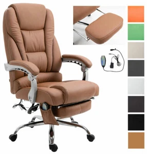 Bürostuhl Pacific mit Massagefunktion Fußstütze integriert Bürosessel Chefsessel - Bild 1 von 9