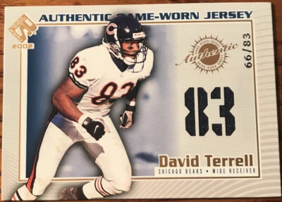2002 Private Stock Game Worn Jerseys Numbers David Terrell #25 #’d 66/83 - Image 1 of 2