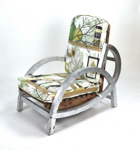 Antique Art Deco Cruise Ship Ocean Liner Recliner Deck Chair Cover