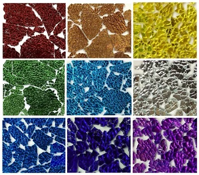 Espejo templado vidrio roto mosaico azulejos piezas de artesanía para arte 100 g/0,22 lb Foto 1 de 4