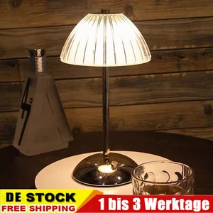 Dimmbar Akku Tischleuchte Touch Tischlampe LED Lampe USB Innen & Außen Kabellos - Bild 1 von 18