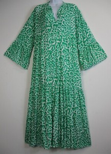 Ladies Animal Print  Lagenlook 100% Viscose Tiered Summer Dress Plus Size 16-20