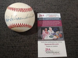 Red Schoendienst Signed Official National League MLB Baseball Ball JSA COA - Picture 1 of 6