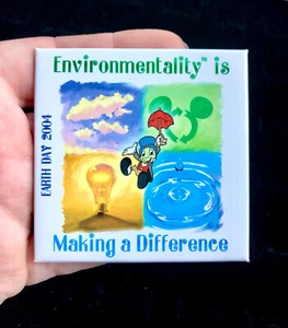 Disney Earth Day 2004 Ambiente Jiminy Cricket Cast Escluso Spilla Pulsante 29348 - Foto 1 di 8